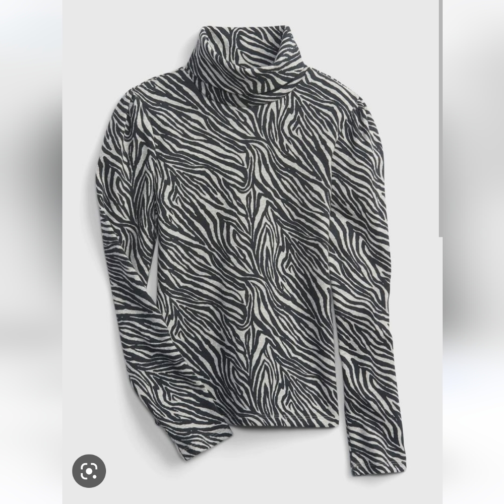 NWT Gap Kids Zebra Print Turtleneck